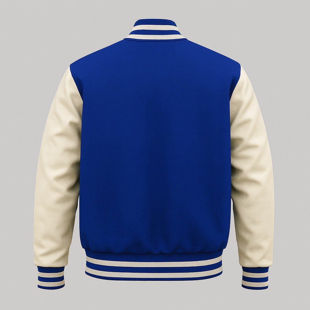 UBUNIBI Blue & White Varsity Jacket
