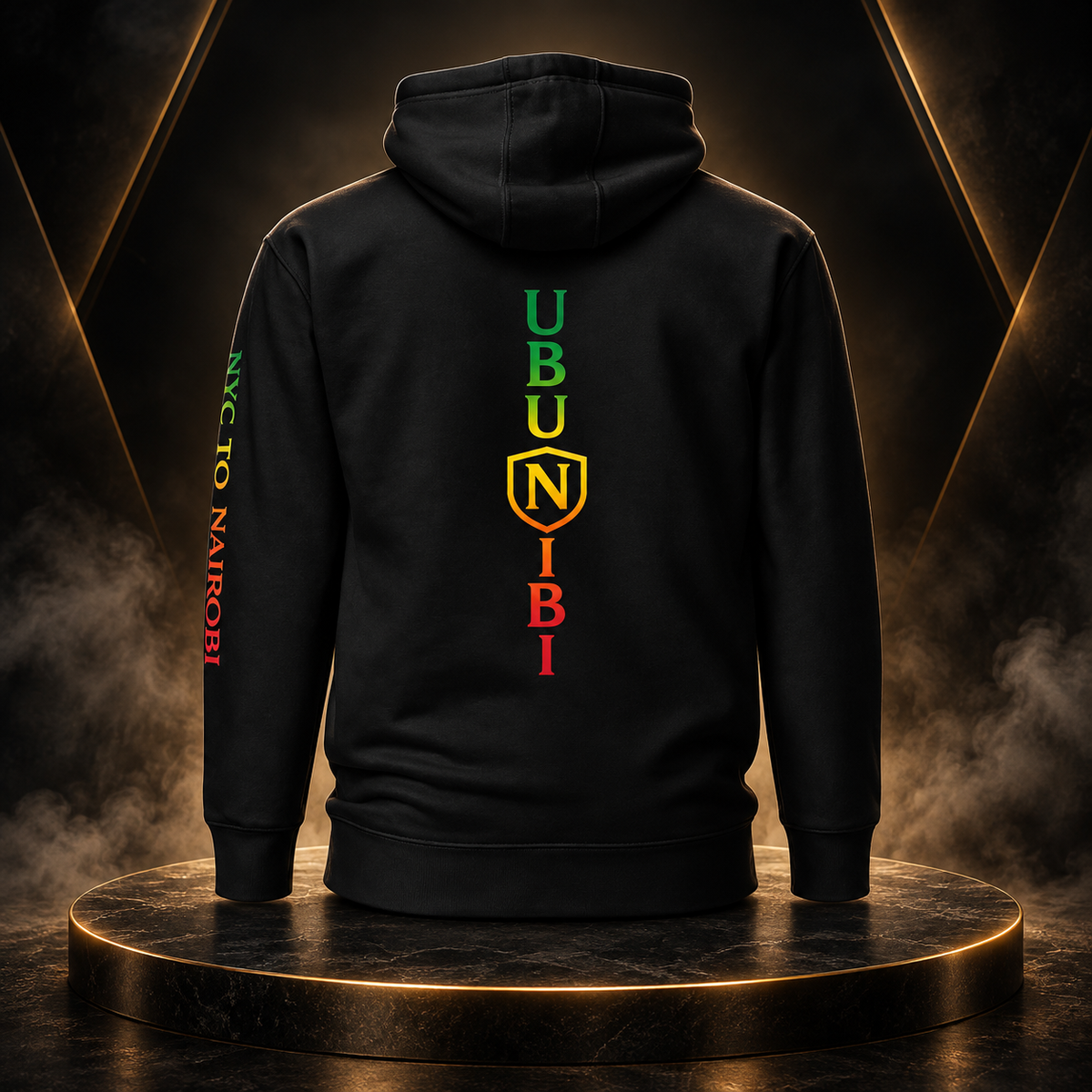 UBUNIBI Unity Rasta Vibes Hoodie - NYC to Nairobi Edition