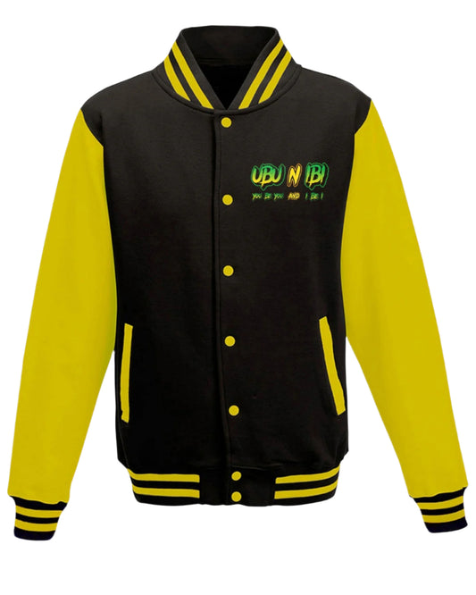 UBUNIBI Unisex Green & Black Varsity Jacket