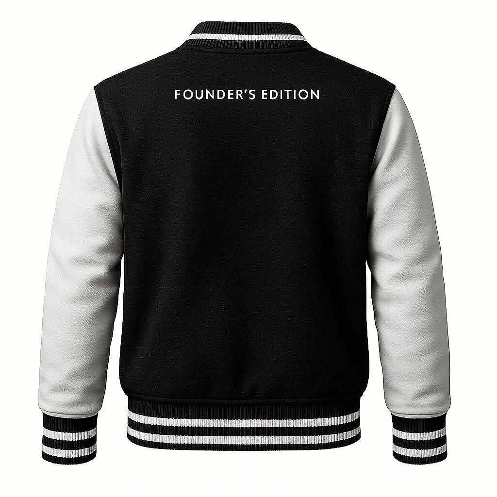 UBUNIBI Founders Edition Varsity Jacket - Black & White (Limited Series)