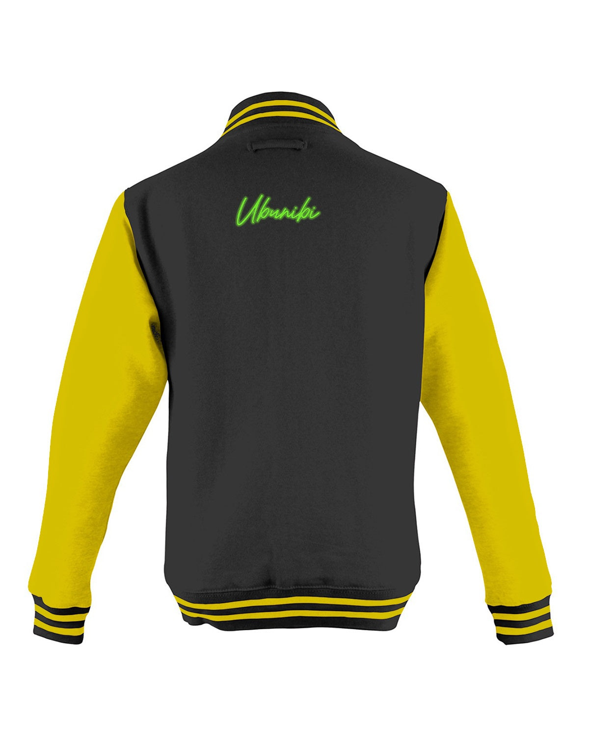 UBUNIBI Unisex Green & Black Varsity Jacket